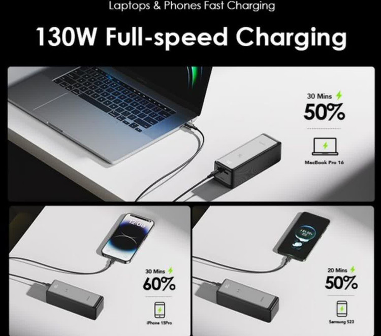 پاوربانک اورایمو مدل Orimo Power Jet 130W OPB_727SQ با ظرفیت 27600 mAh