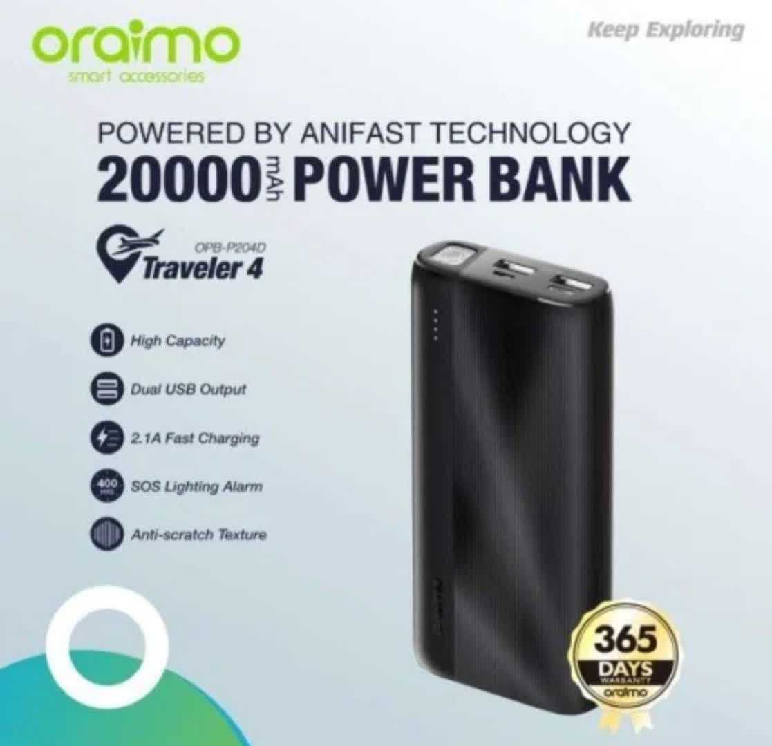 پاوربانک اورایمو مدل Orimo Traveler4 10.5W با ظرفیت 20000 میلی امپر ساعت