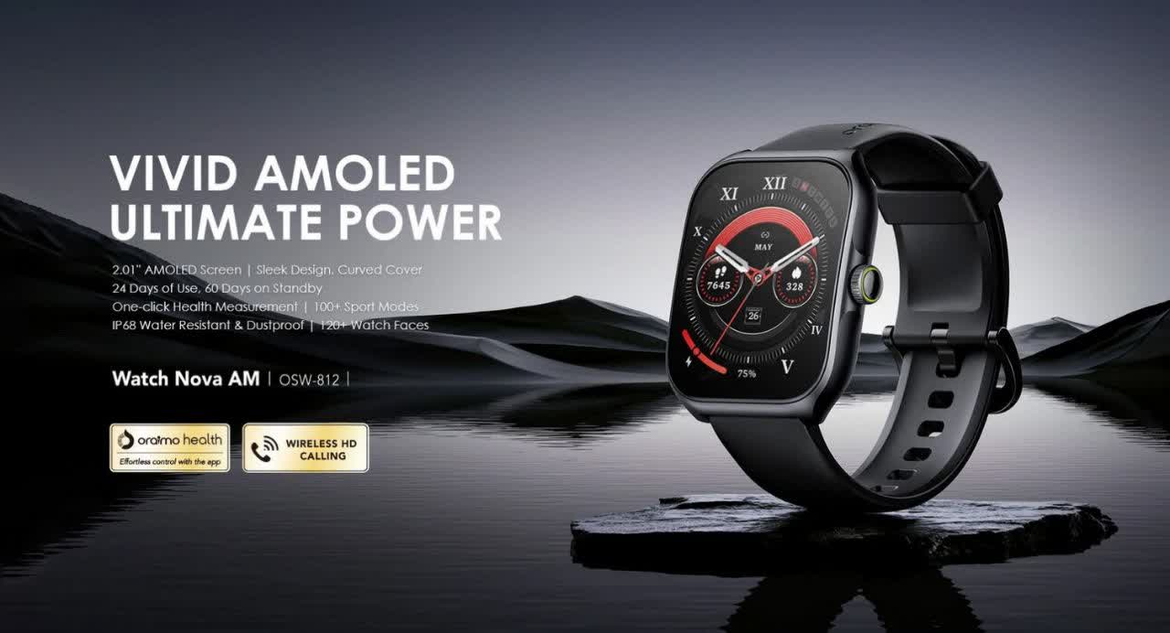 ساعت هوشمند اورایمو مدل Oraimo Watch Nova AM (OSW‑812)