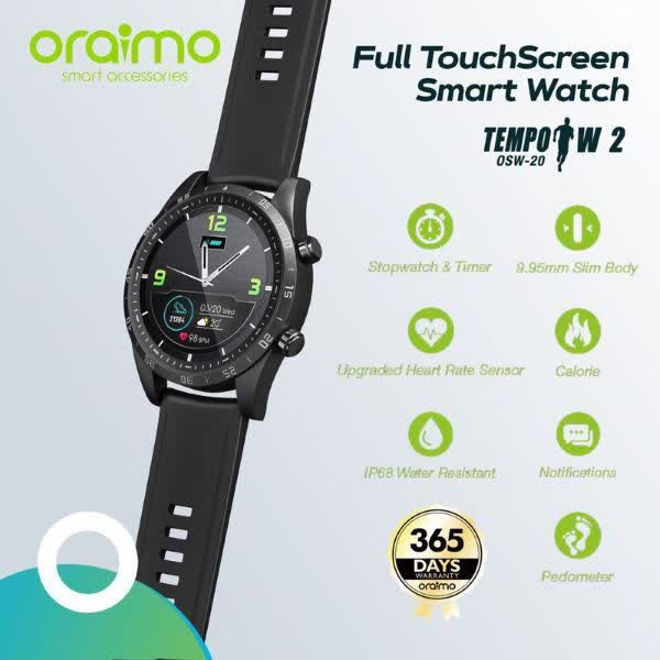 ساعت هوشمند اورایمو مدل Oraimo Watch Tempo 2