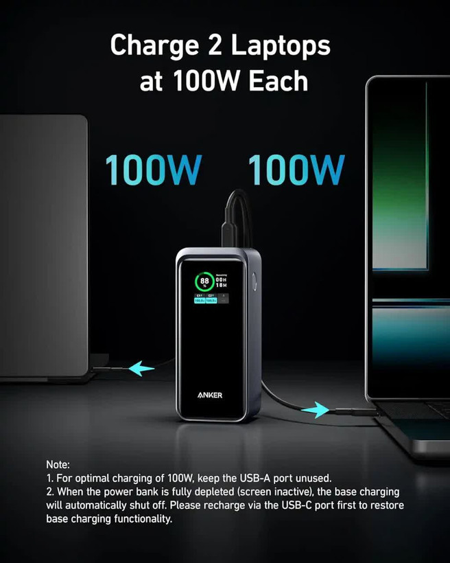 پاوربانک انکر مدل وات 130 میلی امپر Anker Prime Power Bank 12000 _ A1335_12000