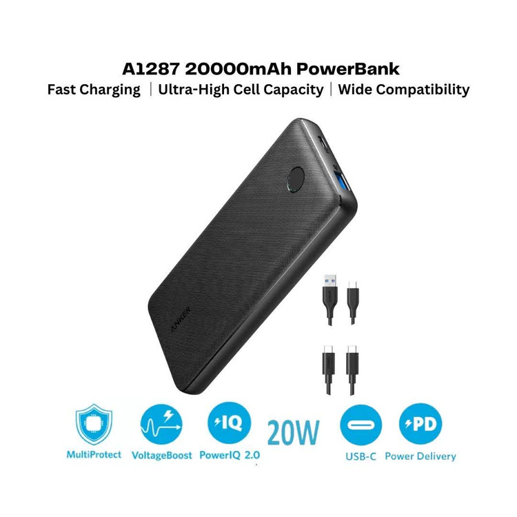 پاوربانک انکر مدل مدل Anker PowerCore Essential 20000 mAh A1287)