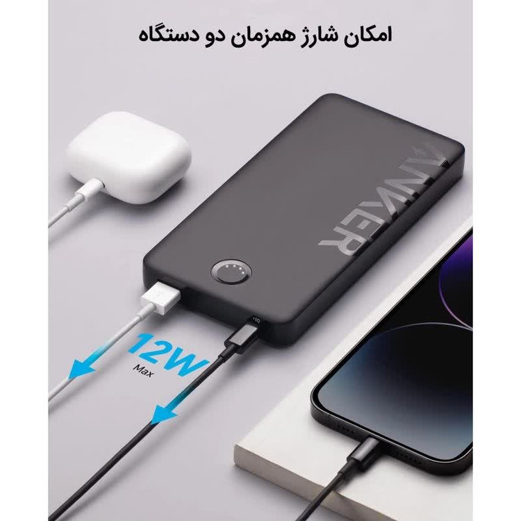 پاوربانک انکر مدل Anker Power Bank Portable Charger 10K _A1334