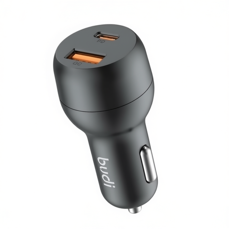 شارژر فندکی هوشمند Budi CC108TB – شارژ سریع 38 وات برای انواع خودروها