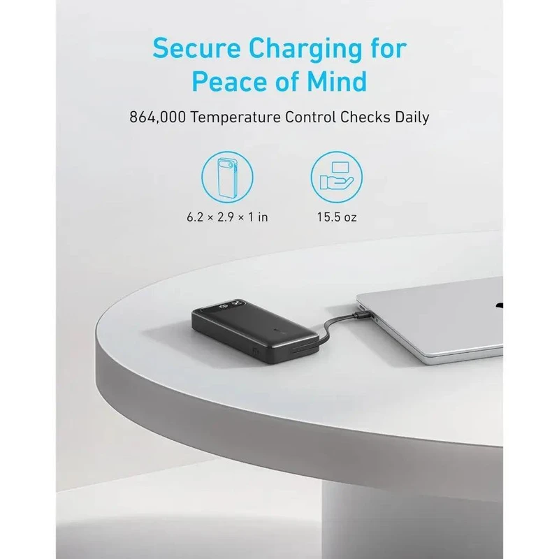 پاوربانک ۲۰۰۰۰ میلی آمپر انکر Anker Max Fast Charging 87W Power Bank مدل A1383