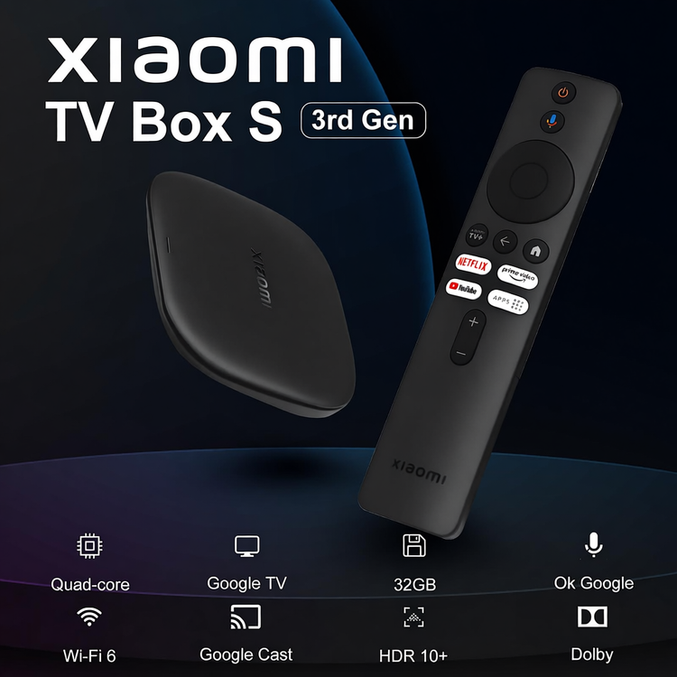 تی وی باکس شیائومی Mi Box S 4K 3rd gen گلوبال