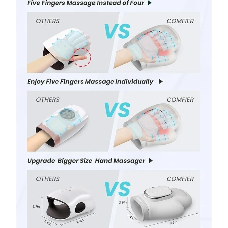 ماساژور دست هوشمند Smart Hand Massager با گرمایش و فشار هوا و تسکین درد و خستگی مچ و انگشتان