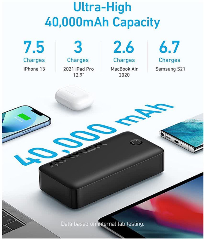 پاوربانک 40000 میلی آمپر نسل سوم انکر Anker 347 Powerbank – مدل A1377